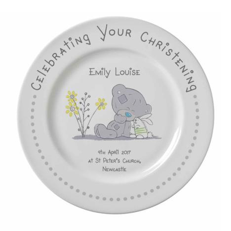Personalised Tiny Tatty Teddy Christening Rimmed Plate £17.99